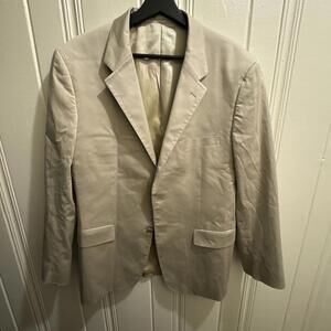 Theory Men's 100% Cotton 2-Button Jacket Blazer Khaki/Tan • 44 R EXCELLENT COND!